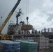 The Coast Guard Cutter Decisive loads relief supplies in aftermath of Hurricane Maria