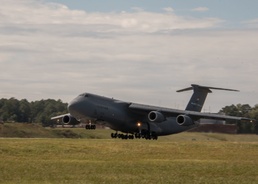 Communication equipment loaded onto C-5 at Dobbins, headed for Puerto Rico