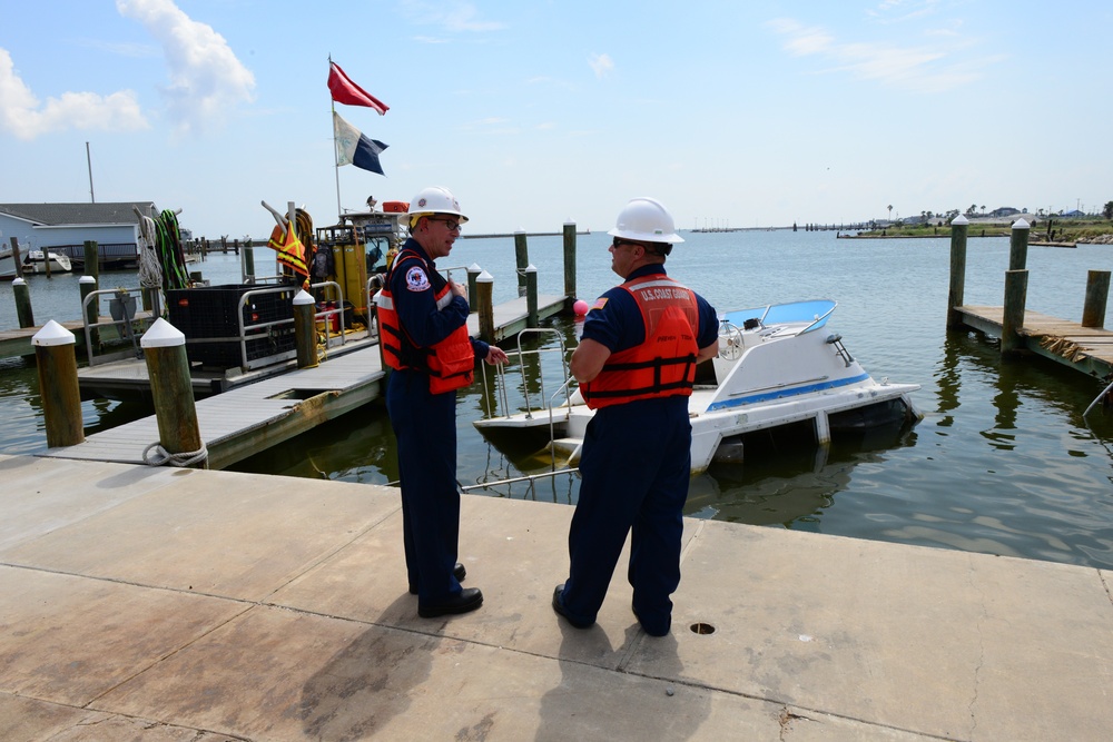 Coast Guard and Local Agencies Remove Damaged Vessels from Harvey