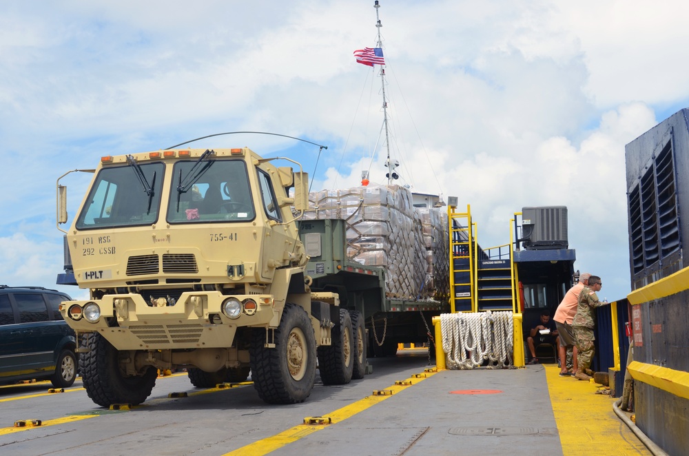 Army National Guard delivers food to Culebra Island Puerto Rico