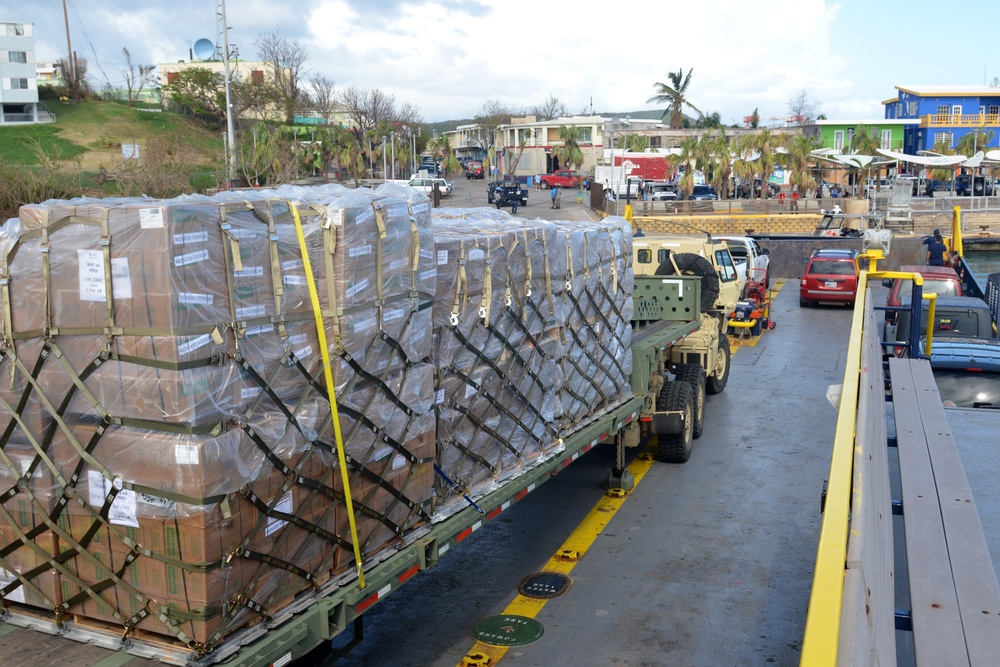 Army National Guard delivers food to Culebra Island Puerto Rico