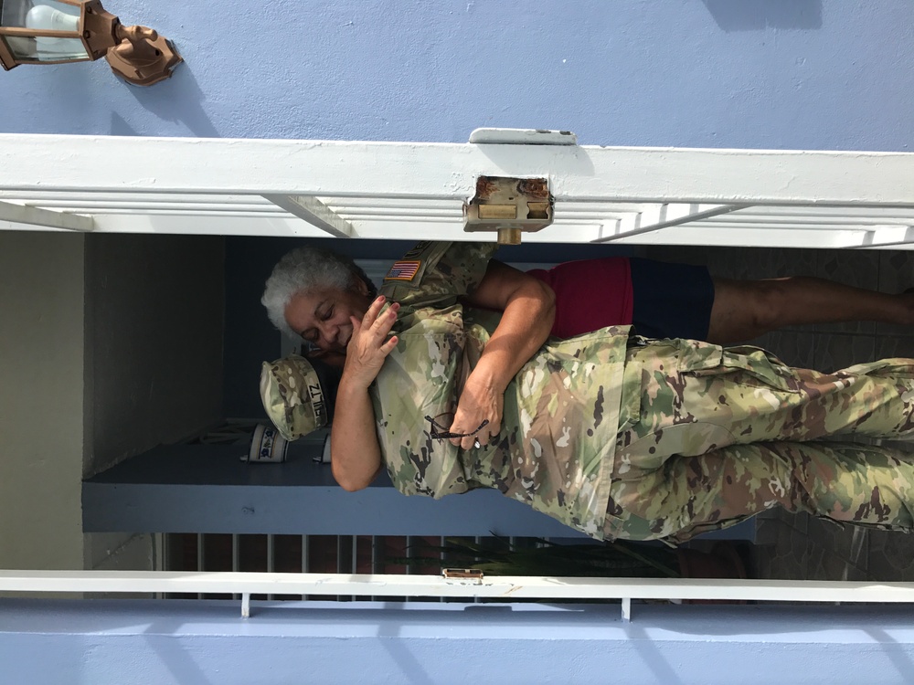 Soldier visits military family in Trujillo Alto Puerto Rico