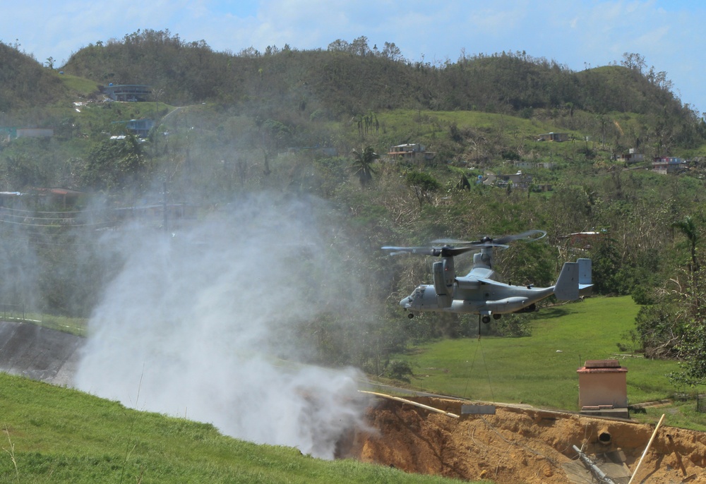 Guajataca Dam strengthening operations