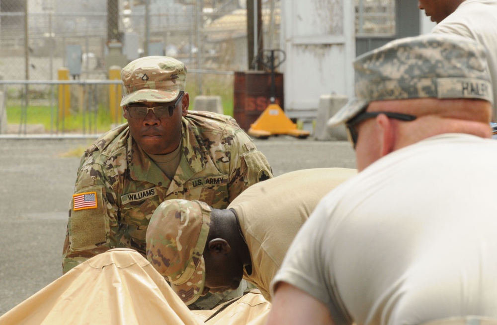 1387th Quarter Master Company assist with distribution point in the Virgin Islands