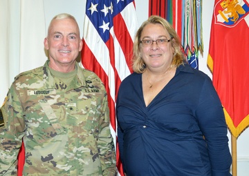 Ms. Kathryn Schalow visits Caserma Ederle in Vicenza, Italy