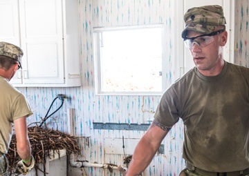 Florida National Guard Engineers clear Hurricane Irma debris from Monroe County homes