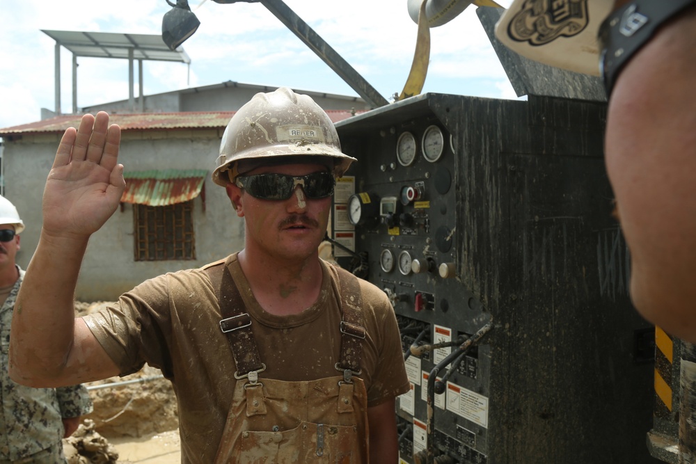 Seabee Re-enlists at Water Well Drilling Site during Southern Partnership Station 17