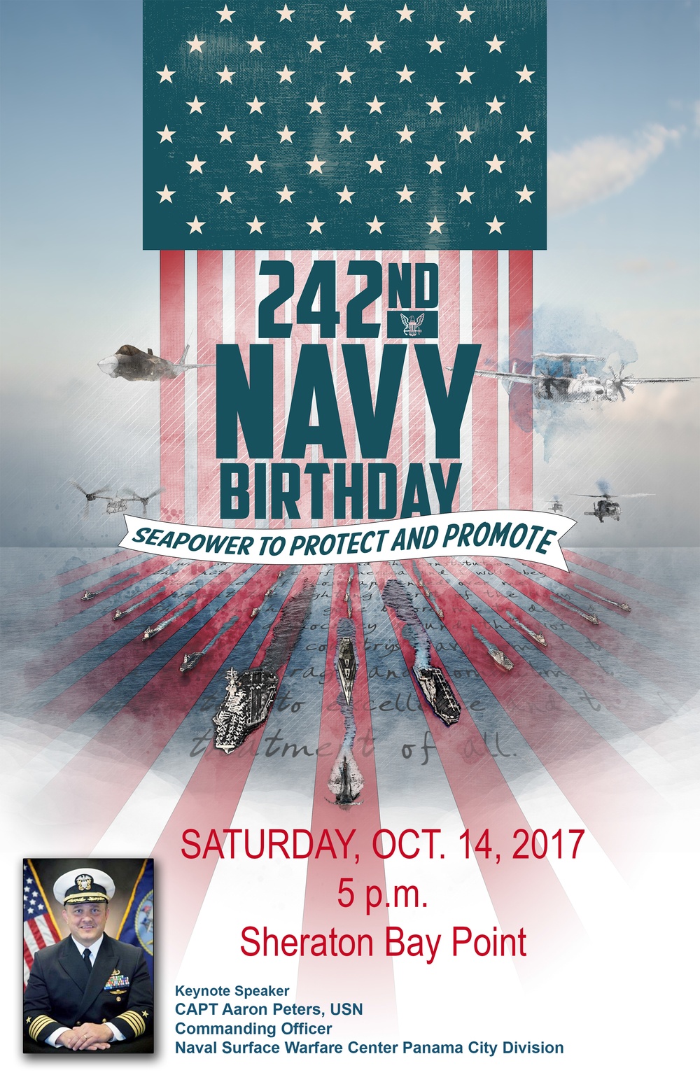 Navy Celebrates 242nd Birthday, Peters Serves as Keynote