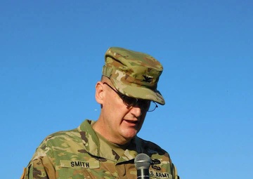 Col. Smith Makes Initial Remarks on Taking Command of the 206th RSG