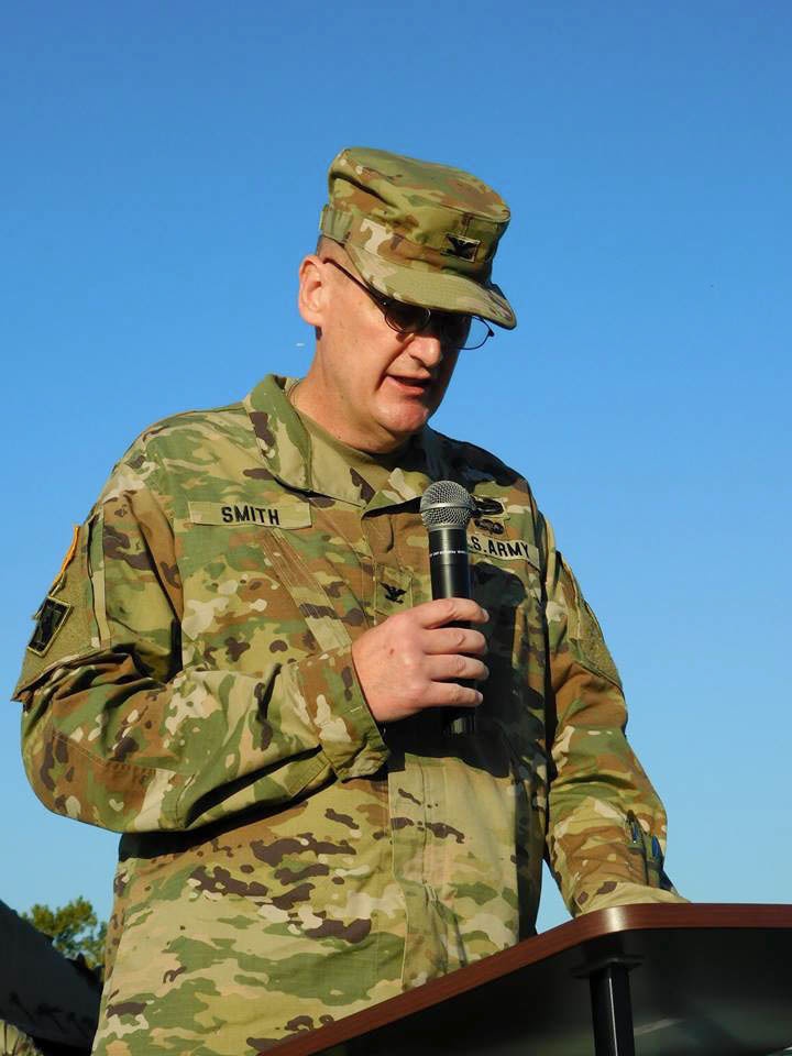 Col. Smith Makes Initial Remarks on Taking Command of the 206th RSG