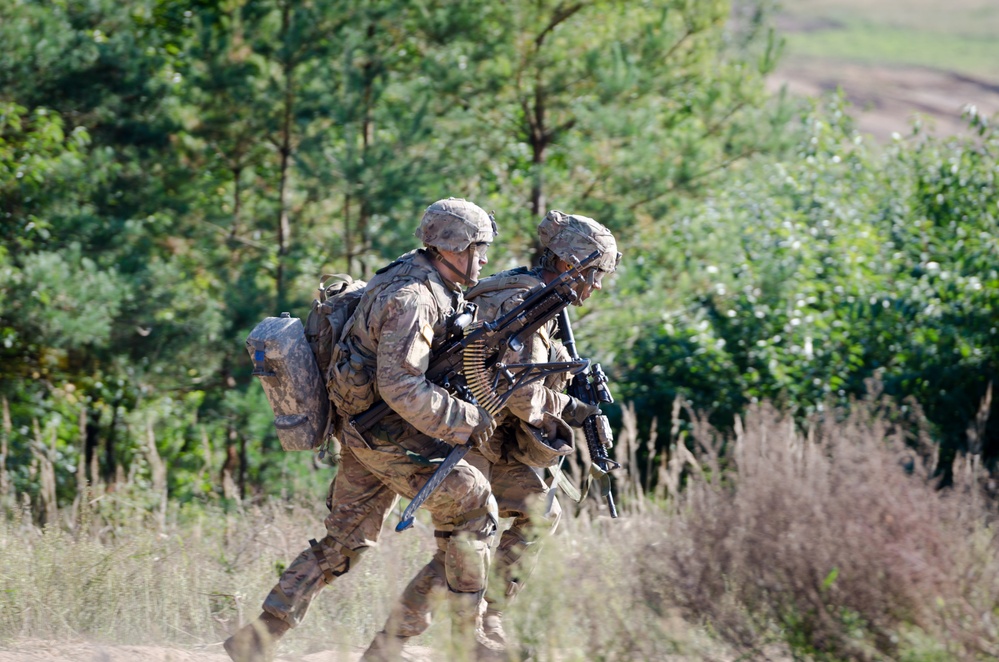 NATO Battle Group Conducts Troop Live Fire