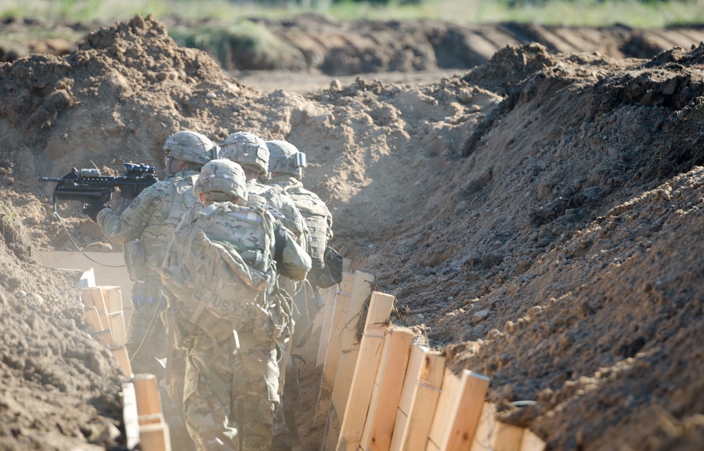 NATO Battle Group Conducts Troop Live Fire