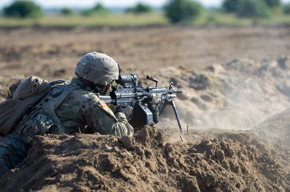 NATO Battle Group Conducts Troop Live Fire