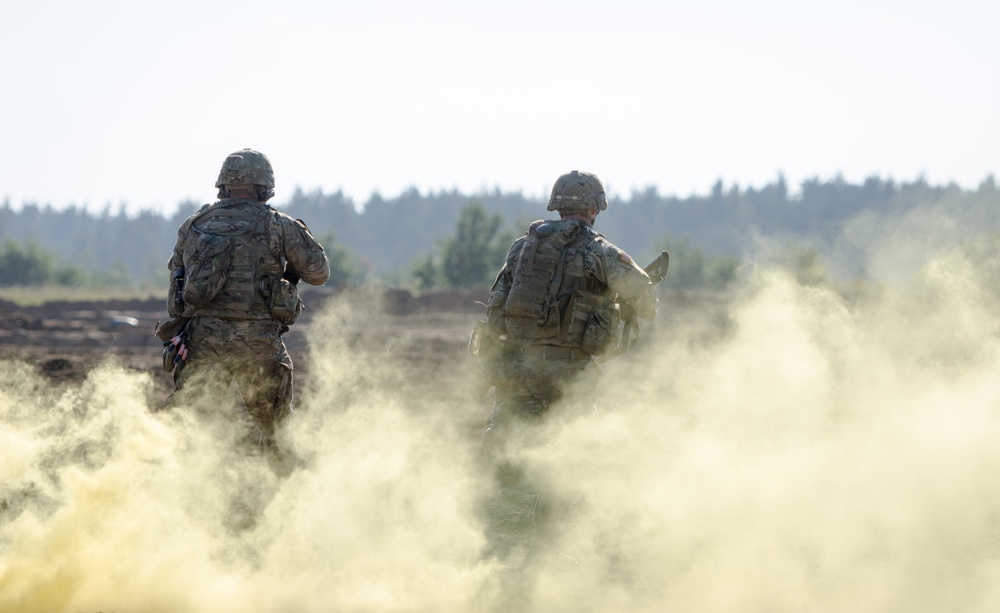 NATO Battle Group Conducts Troop Live Fire