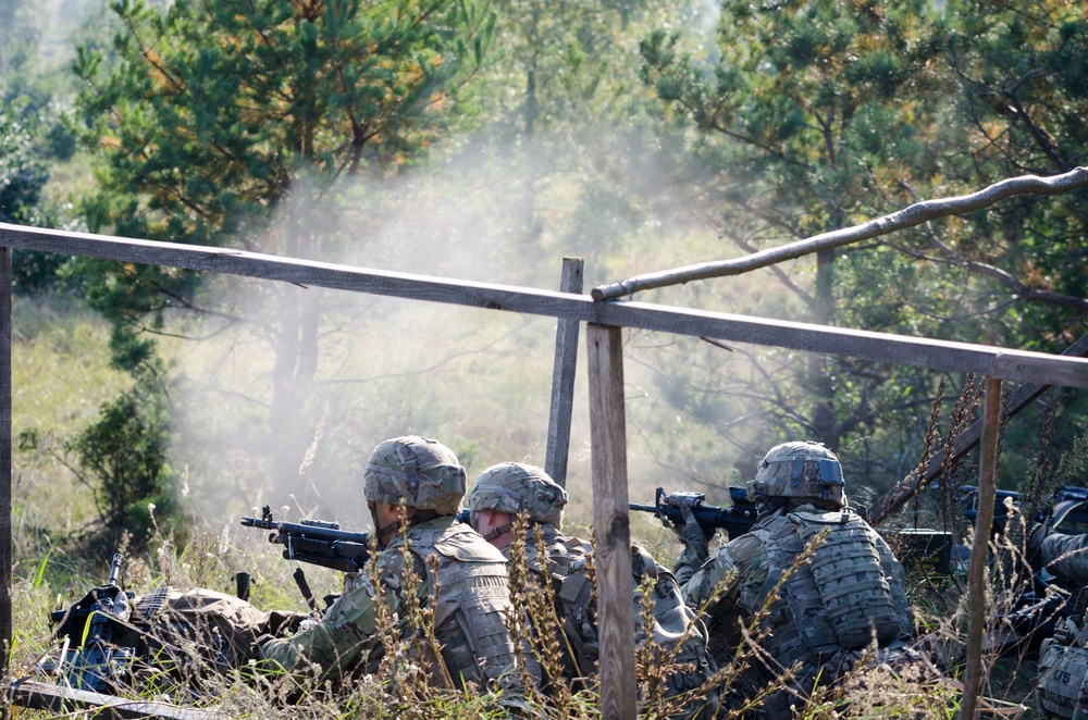 NATO Battle Group Conducts Troop Live Fire