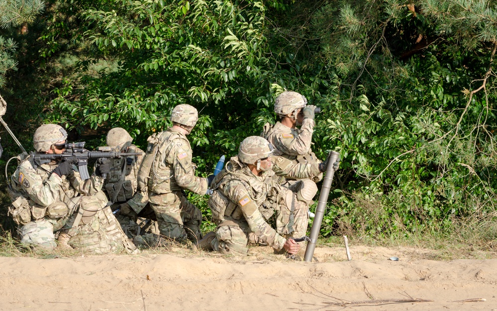 NATO Battle Group Conducts Troop Live Fire