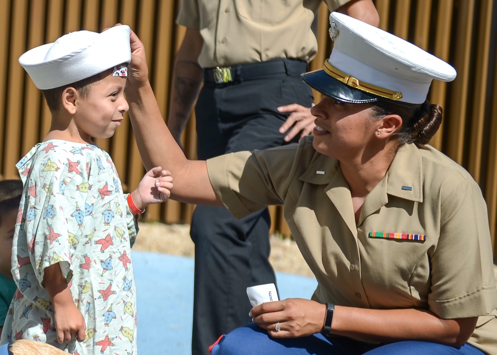 Sailors and Marines Visit Children's Hospital During Fleet Week San Francisco