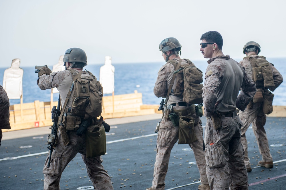 USS America Marines conduct live fire exercise