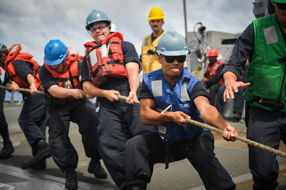 USS Chafee RAS with USNS Pecos