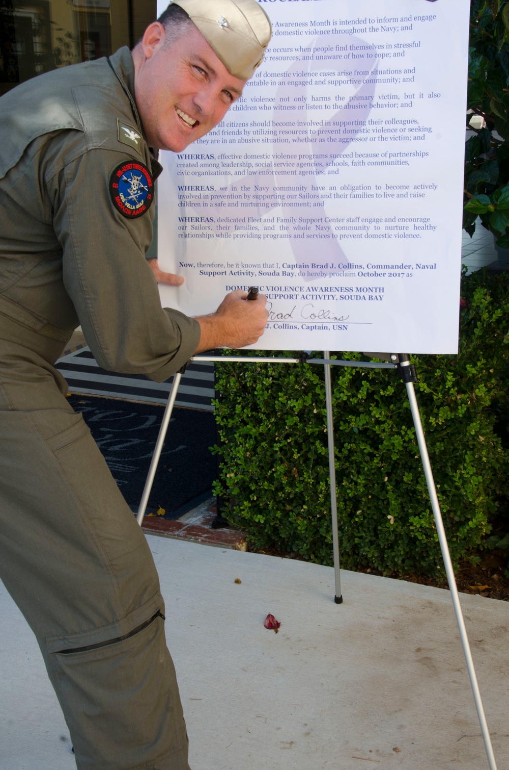NSA Souda Bay Domestic Violence Month Proclamation Signing Ceremony