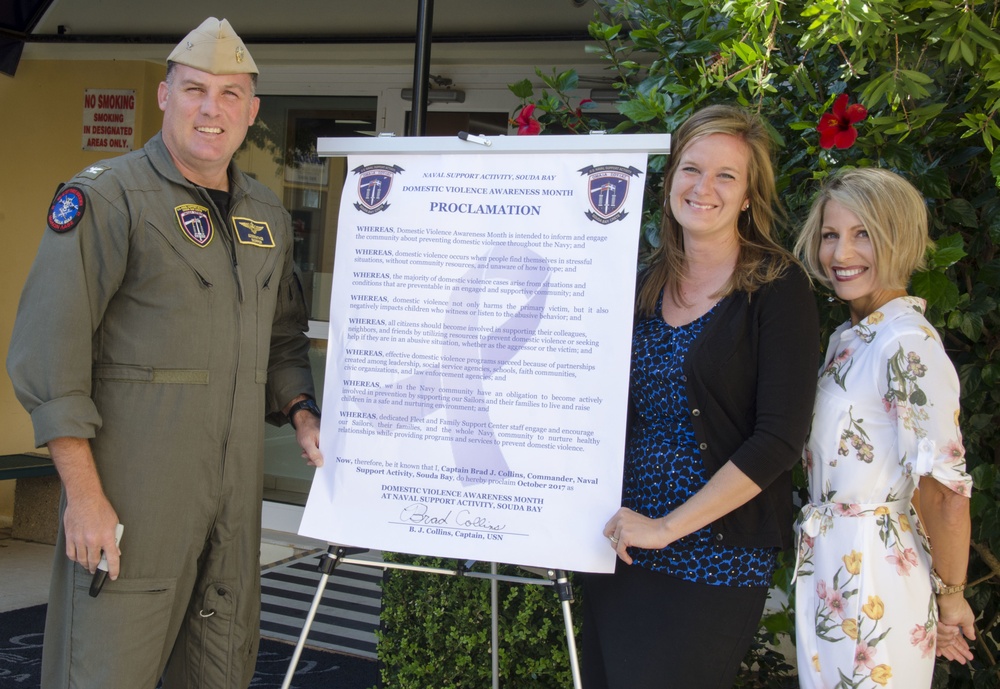 NSA Souda Bay Domestic Violence Month Proclamation Signing Ceremony
