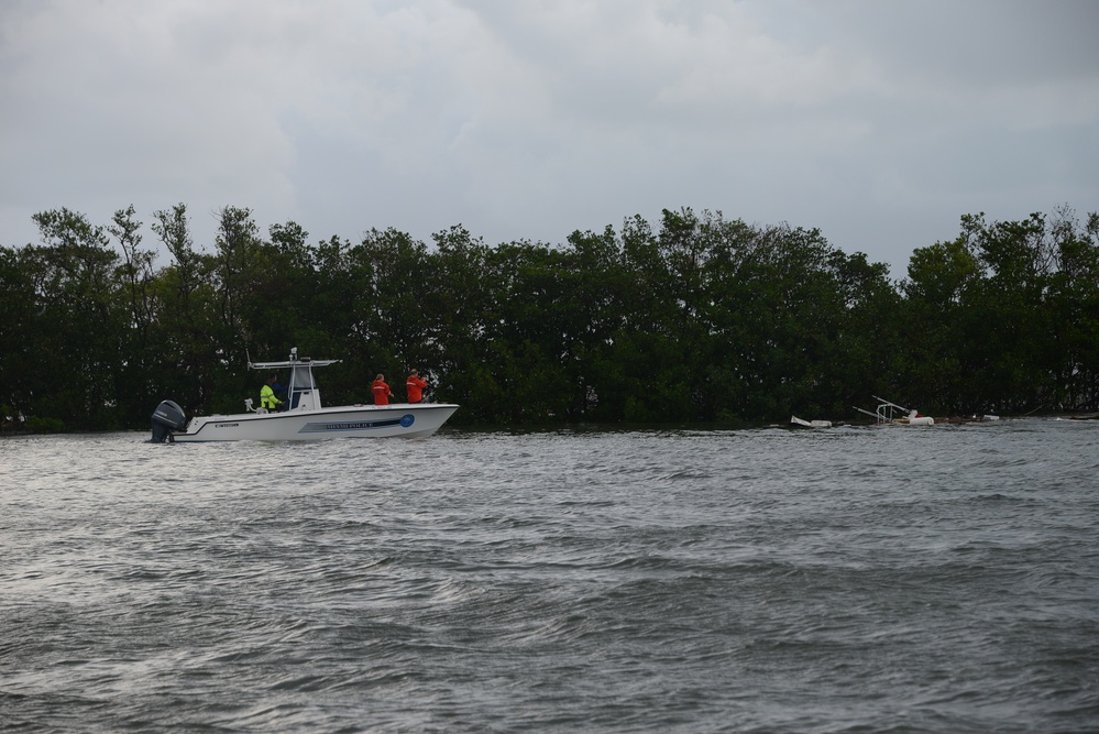 Coast Guard crews assess vessels displaced by Hurricane Irma