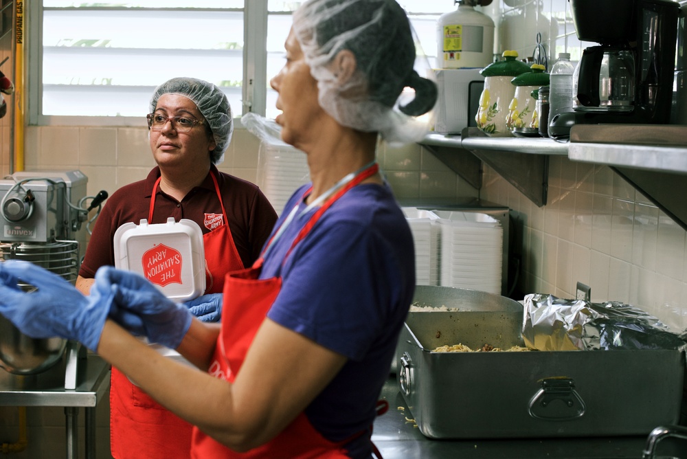 The Salvation Army Prepares Hot Meals