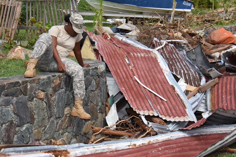 National Guard Soldiers aid disaster relief on St. John