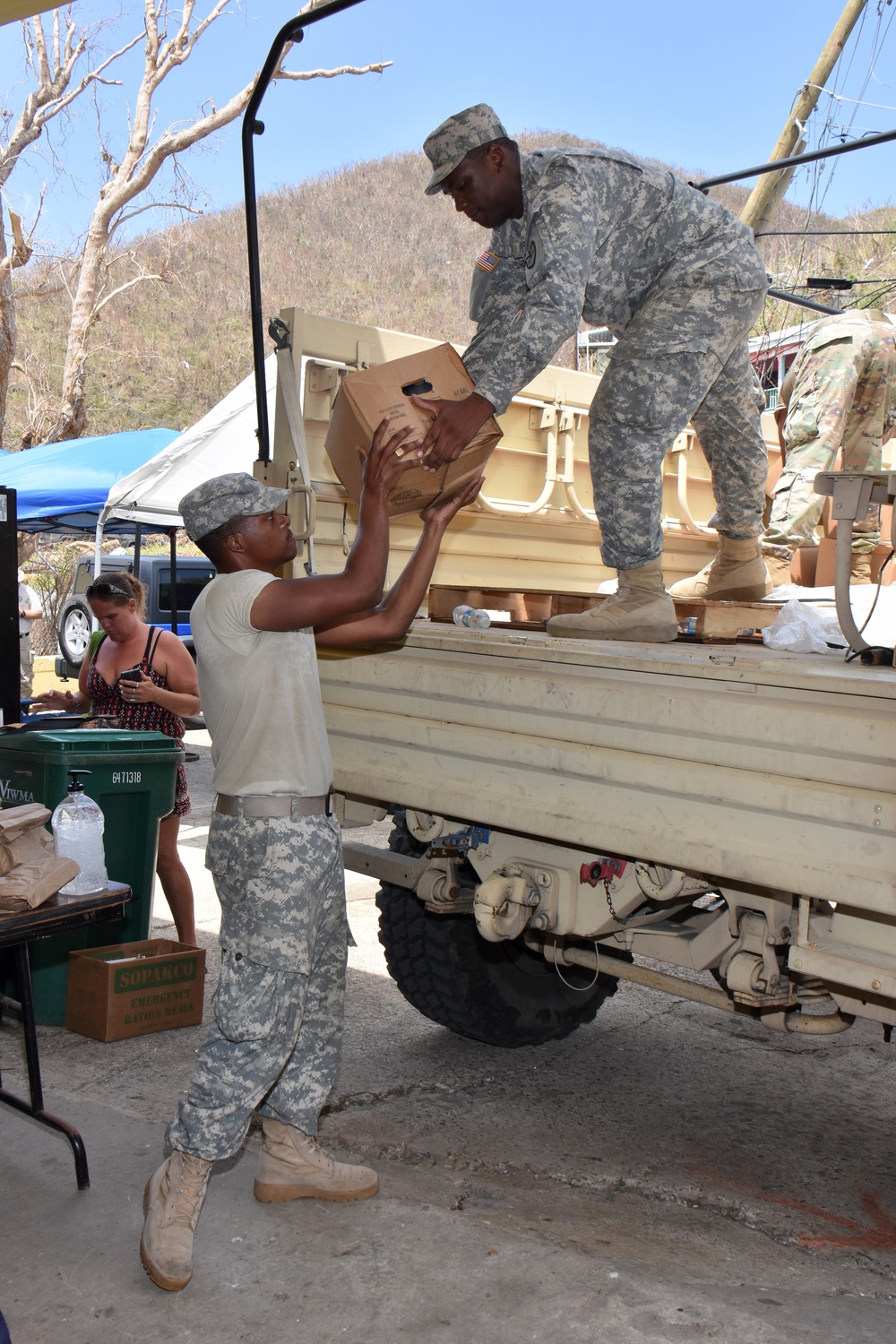 National Guard Soldiers aid disaster relief on St. John