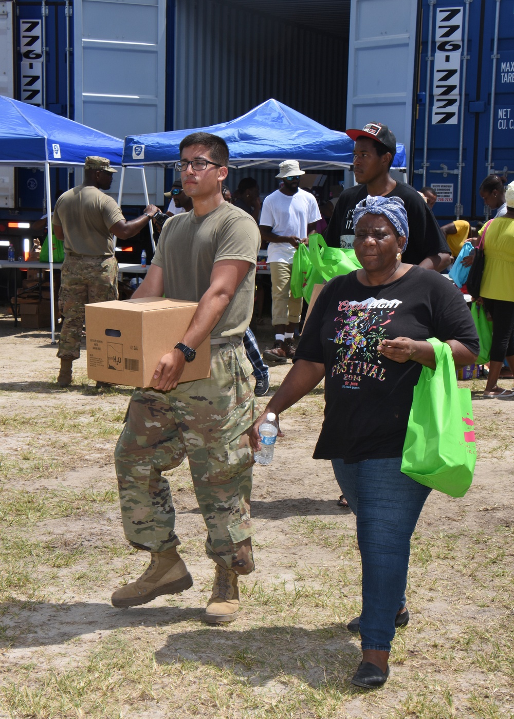 National Guard Soldiers aid disaster relief on St. John