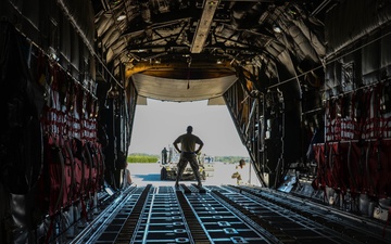 Water, food loaded onto C-130 at Dobbins, bound for Puerto Rico