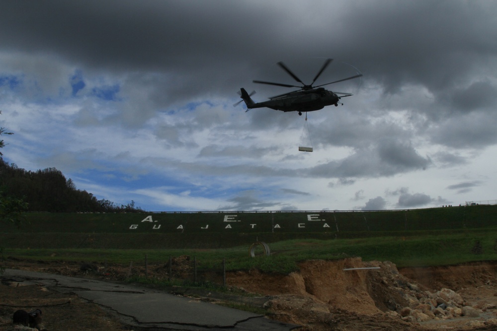 Guajataca Dam strengthening operations