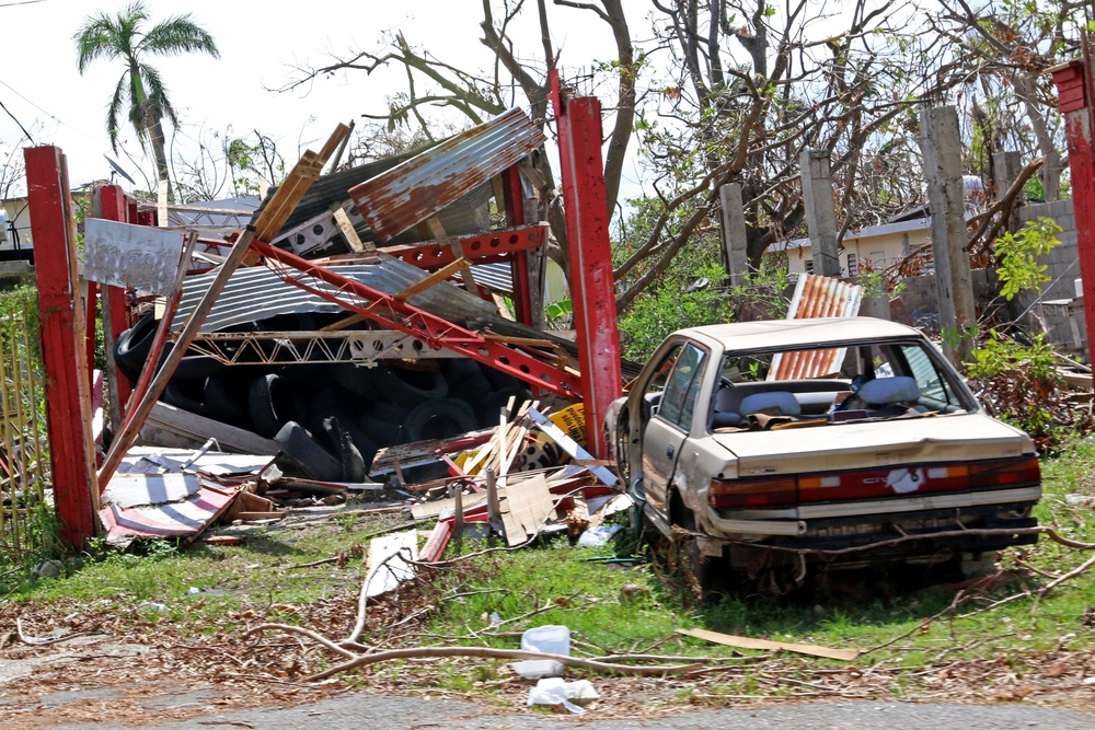 FEMA, DoD distribute water, food to Canóvanas Puerto Rico