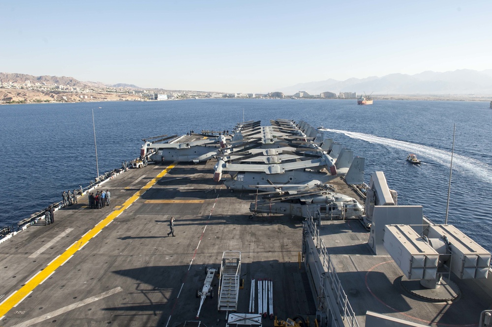USS America sets sea-and-anchor detail