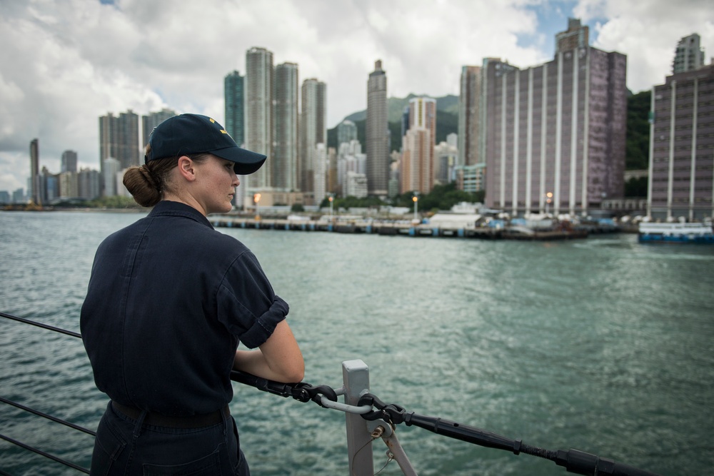 USS Chafee Arrives In Hong Kong