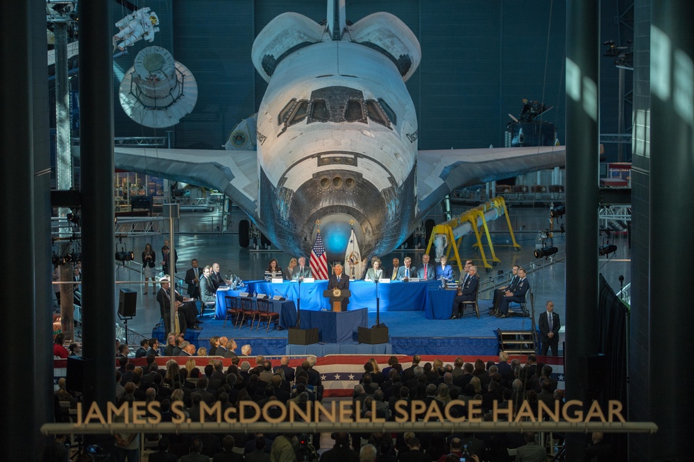 VPOTUS, DSD and VCJCS attend the National Space Council meeting on Leading the Next Frontier