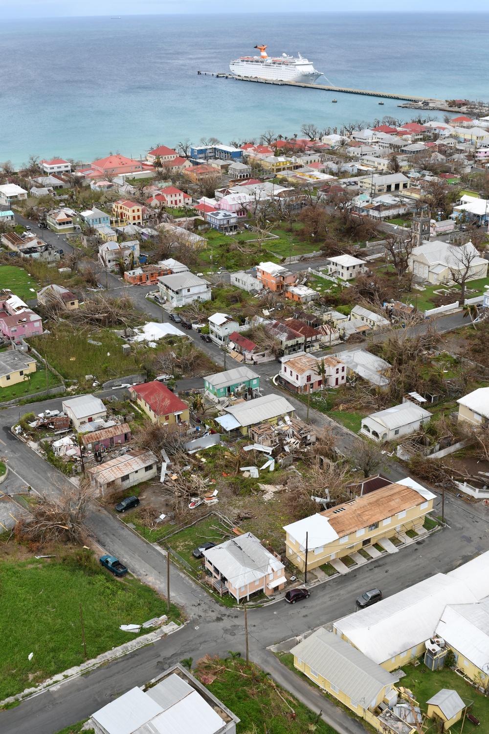 Aerial Views of Hurricane Maria Damage in St. Croix, US Virgin Islands