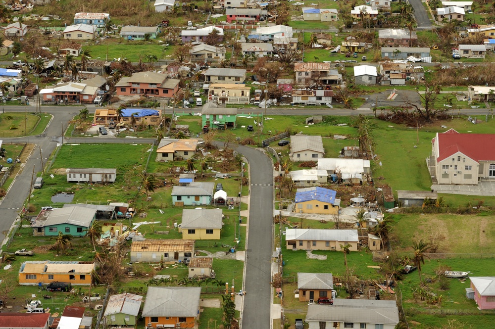 Aerial Views of Hurricane Maria Damage in St. Croix, US Virgin Islands