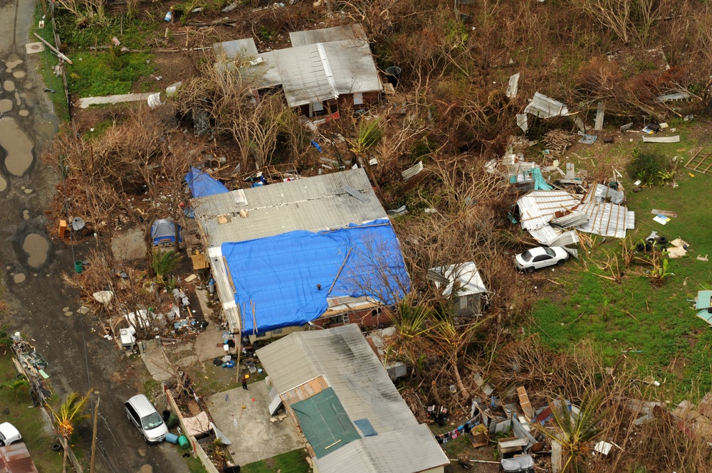 Aerial Views of Hurricane Maria Damage in St. Croix, US Virgin Islands