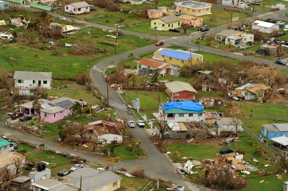 Aerial Views of Hurricane Maria Damage in St. Croix, US Virgin Islands