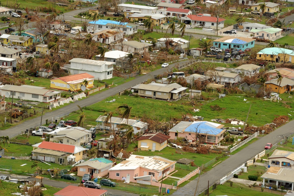 Aerial Views of Hurricane Maria Damage in St. Croix, US Virgin Islands