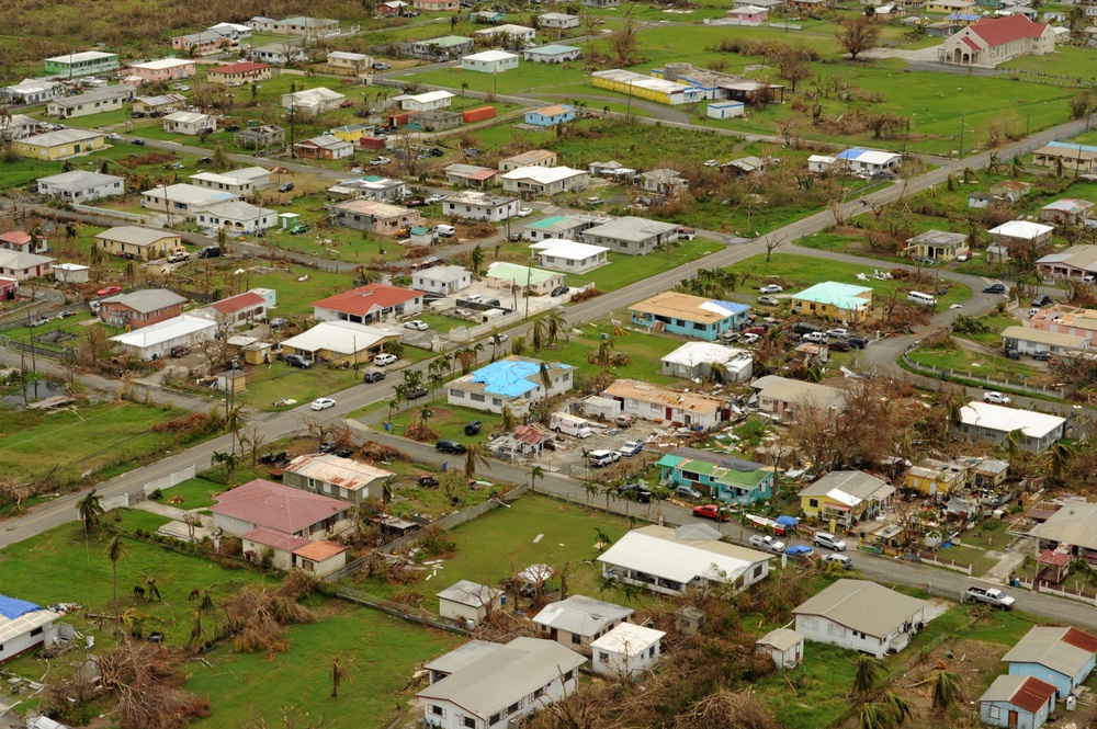 Aerial Views of Hurricane Maria Damage in St. Croix, US Virgin Islands