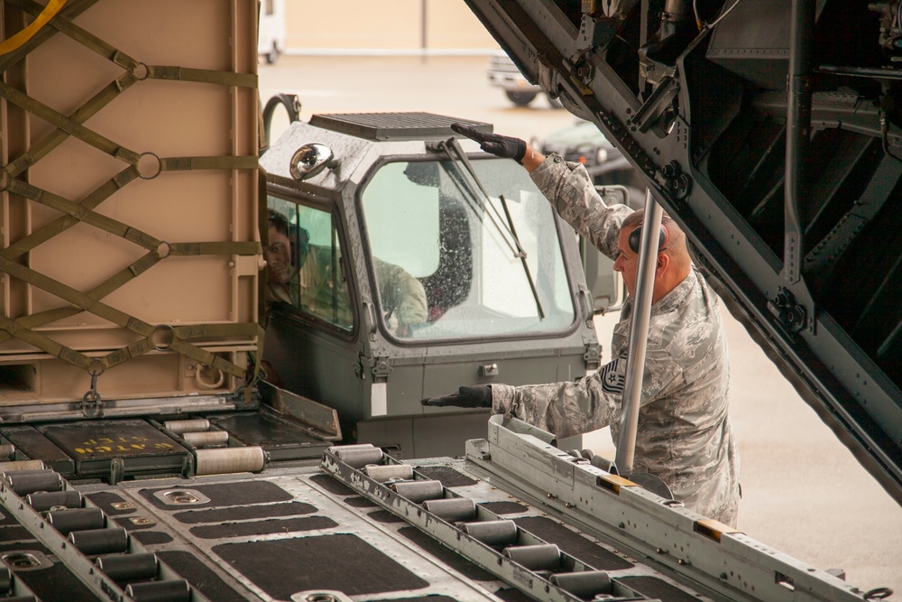 179th Airlift Wing sends Fourth C-130H Hercules along with Airmen from the 200th RED HORSE Squadron and a Reverse Osmosis Water Purification Unit
