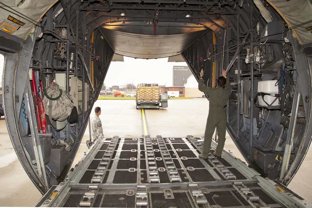 179th Airlift Wing sends Fourth C-130H Hercules along with Airmen from the 200th RED HORSE Squadron and a Reverse Osmosis Water Purification Unit