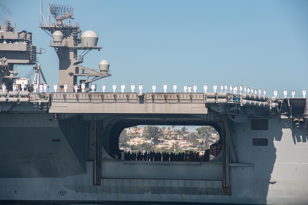 USS Theodore Roosevelt departs Naval Base Coronado