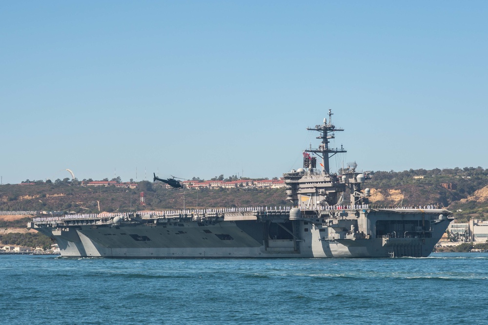 USS Theodore Roosevelt departs Naval Base Coronado