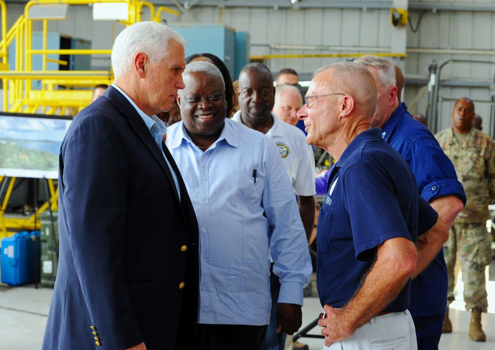 Vice President Pence Speaks With FEMA Federal Coordination Officer Bill Vogel and US Virgin Island Officials