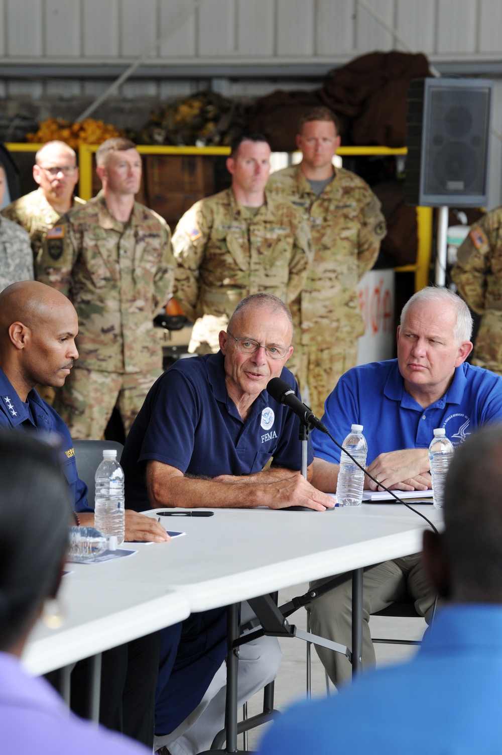 FEMA Federal Coordinating Officer Bill Vogel Speaks at a Press Conference With Vice President Mike Pence