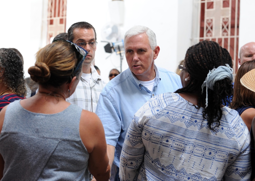 Vice President Mike Pence Visits the Holy Cross Episcopal Church in St. Croix