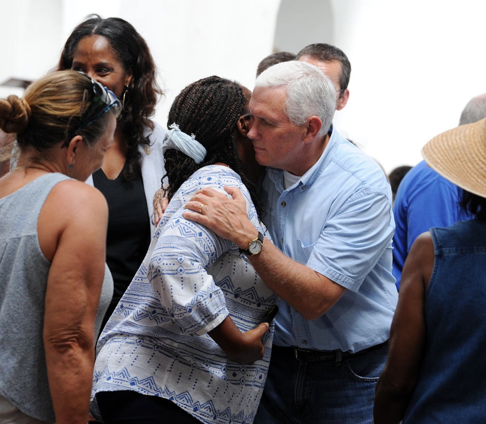 Vice President Mike Pence Visits the Holy Cross Episcopal Church in St. Croix